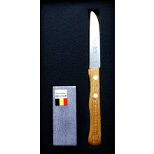 Blue Belgian whetstone 2.95x1.18 inch with straight vegetable knife from Solingen