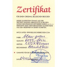 Echtheits-Zertifikat für den Belgischen Brocken Artikel 618