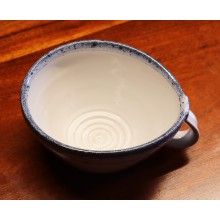 Rasiermug weiß handgemacht Keramik